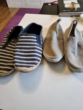 Men Shoes 2 Pairs Canvas Jeans Casual Boats Pumps Cotton Sneakers Holiday UK 7