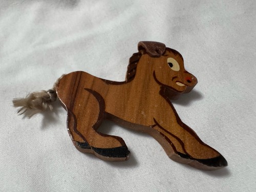 Vintage 1940s wood donkey - wood,