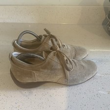 Russell & Bromley ladies Taupe Suede shoes Trainers 6 eu 39 lace up excellent 