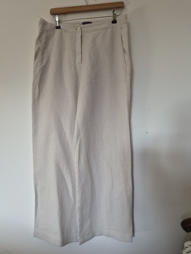 Oska size linen trousers - linen,