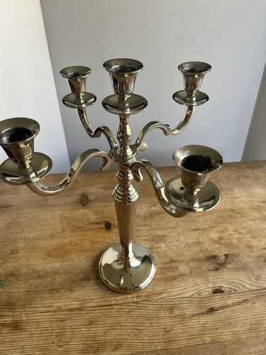 Vintage style metal candelabra - metal,