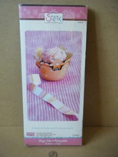 Sizzix "CUPCAKE HOLDER W/FLOWERS" Extra Long Die 656117. In excellent condition.