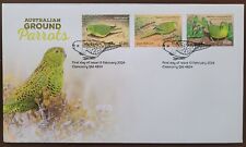 Australia 2024 /  Birds - Australian Ground Parrots / FDC with gummed stamps