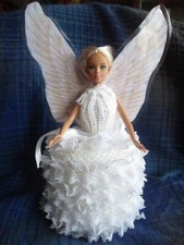 HAND KNITTED WHITE ANGEL DOLL