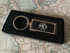 Chrome Keyring With Printed MG