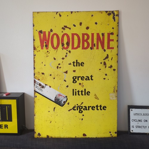 Woodbine vintage enamel sign - woodbine,