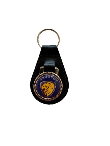 Black leather keyring fob for - fob,