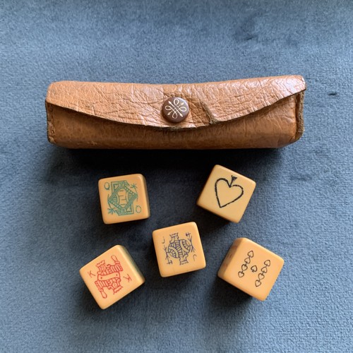 Vintage poker dice set - vintage,