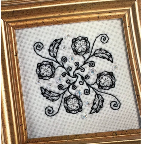 Blackwork hardanger cross - blackwork,