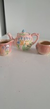 Teapot  Jug Sugar Bowl Vintage Hand painted Avon Ware English.small