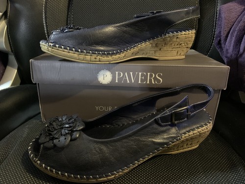 Pavers sandals navy blue slip - sandals,