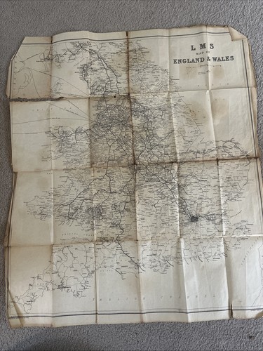 Vintage lms railway map - railway, of