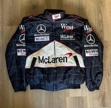 McLaren Vintage Adult Racing Jacket Fully Embroidered Jacket with (free shirt)