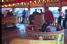 35mm Slide 1970's Traveling Fairground Waltzer Ride Action Shot
