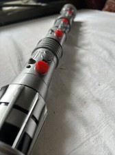 Star Wars Darth Maul Sith Red Flick Double-Bladed Lightsaber Hasbro 2011