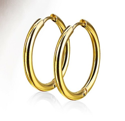 Pair hoop earrings - of,