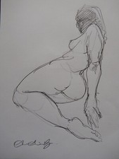 Female Nude Pencil Drawing