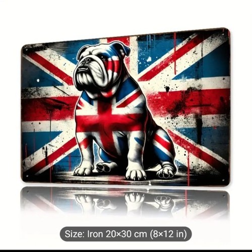 British bulldog metal wall - bulldog,