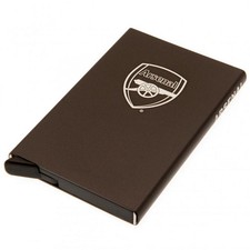 Arsenal FC Aluminium Card Holder9.5cm x 6cm Black  TA9107