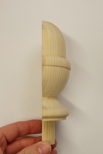 Pine half acorn - half,