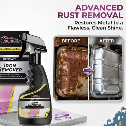 Automobile rust remover spray