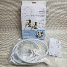 Croydex Secura Shower Head and Hose - Easy Install Push on Shower Attachment