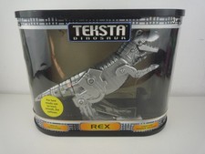 VINTAGE INTERACTIVE TEKSTA ROBOT DINOSOUR TYRANNOSAURUS REX WITH BONE & BOX