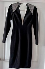 Sherri Hill Black Crystal Long Dress 50703 US Size 4 UK Size 8 New