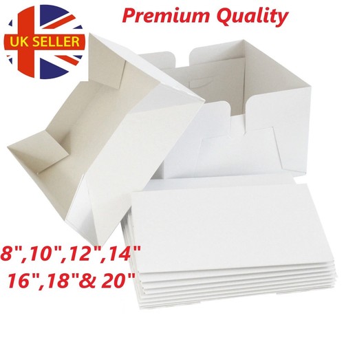 White cake boxes with lid - white,