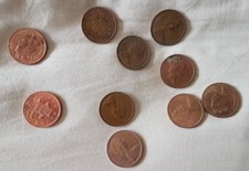 2p coins - Various dates from 1971 onward.