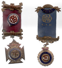 2 x R.A.O.B (BUFFALOES) GLE- MEDALS. BRO H Pardoe 1944-50 - Motherland 3861