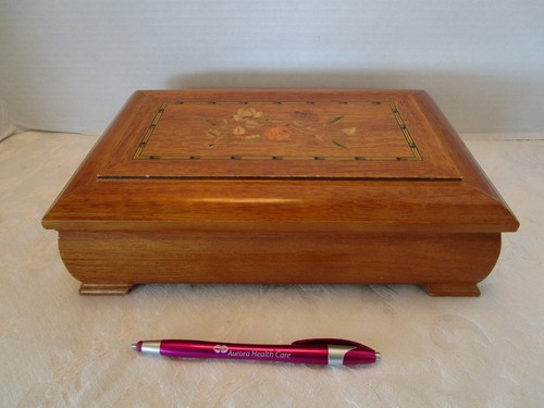Vintage wood marquetry flower - marquetry,