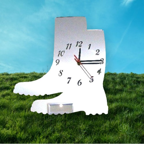 Wellington boots shaped - shaped, clocks