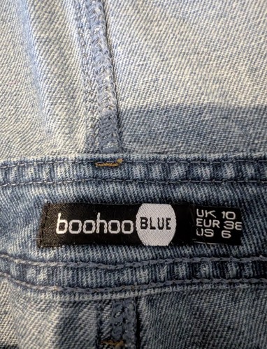 Boohoo denim dungerees size - , 10