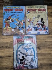 3 x Walt Disney's Mickey Mouse Vintage Movie Poster Metal Plates (39cm x 29cm)