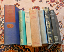 Job Lot of 7 old Hardback Classic Books Bronte, Johnson, Runyon, Golding etc