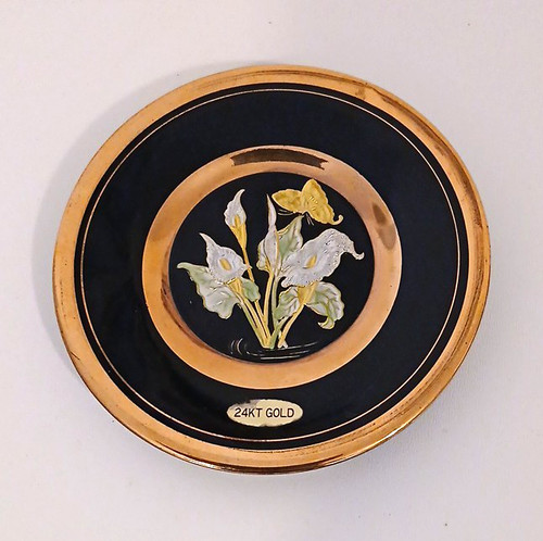 Chokin collector plate 24k - plate,