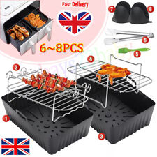 Silicone Air Fryer Liner Rack Baking Accessories for Ninja Dual SL400UK·AF400UK