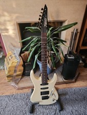 1989 Squier Korea HMII Heavy Metal HSS Superstrat (Arctic White Roadworn)