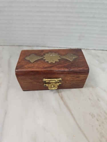 Wood box with - box, brass
