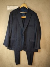 Moss London Suit Jacket/Trousers/Mens 54 C 42 W 30 L Blue Wedding Work Office