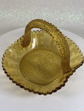 antique old amber glass bowl