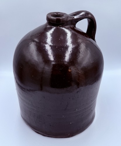 Antique brown glazed stoneware - brown,