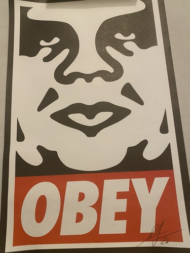 Shepard fairey hand signed - shepard,