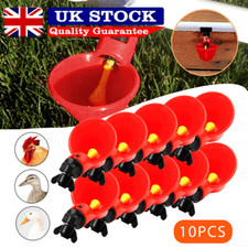 10PCS Automatic Feeder Poultry Water Drinking Cups for Poultry Chicken Hen Birds