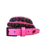Single Stud Leather Belt Pink