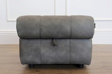 Maine Premium ‘Silver Grey’ Soft Fabric – Medium Storage Footstool