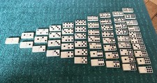Antique Double 9 Bone Dominos Complete Set Of 55