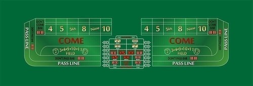 Craps table layout felt - table, 14