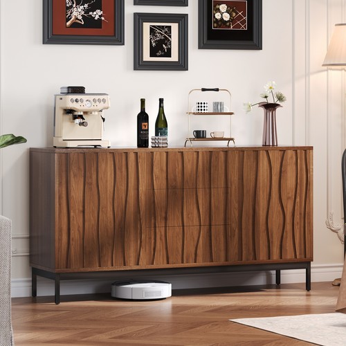 Dark wood tone sideboard - wood,